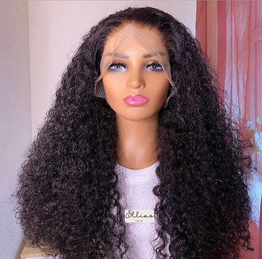 Pre- Plucked Burmese curls Custom made wig - 200% Density , Burmese curls